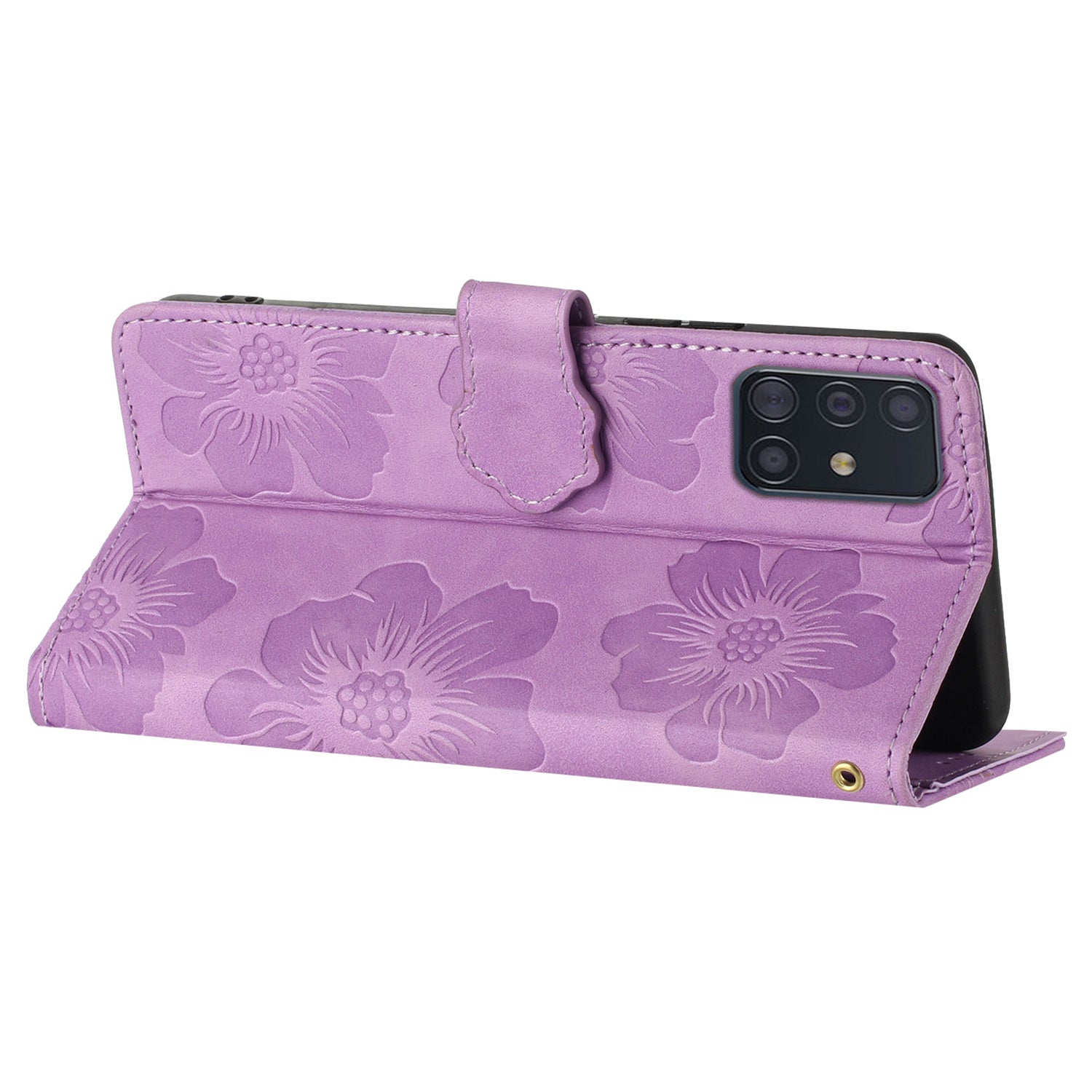 For Samsung Galaxy A71 4G SM-A715 Flowers Imprinted Phone Cover Leather Case with Stand Wallet For Samsung Galaxy A71 4G SM-A715 Flowers Imprinted Phone Cover Leather Case with Stand Wallet